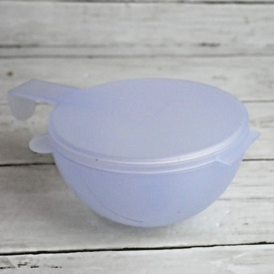 Vintage Tupperware Forget Me Not Half Round Onion/Tomato/Fruit Container