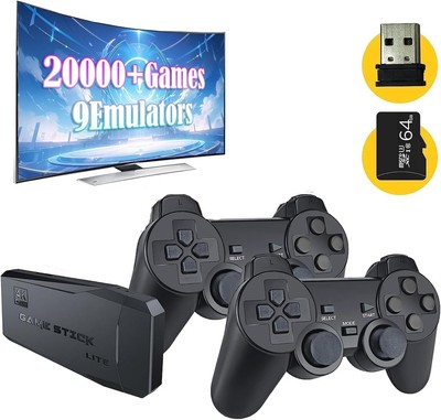 Wireless Retro Game Console Plug & Play Video TV Game Stick with 20600+Games