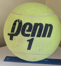 Rare PENN 1 Large FELT Novelty GIANT TENNIS BALL for Autographs Green 10" GUC