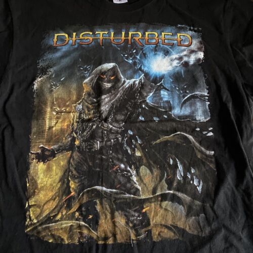 T-shirt Vintage Disturbed - Taille : XL - Chicago - Heavy Metal - Asile - Photo 1/3