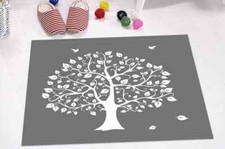 White Trees Grey Ground 3D Shower Curtain Waterproof Fabric Bathroom Decoration