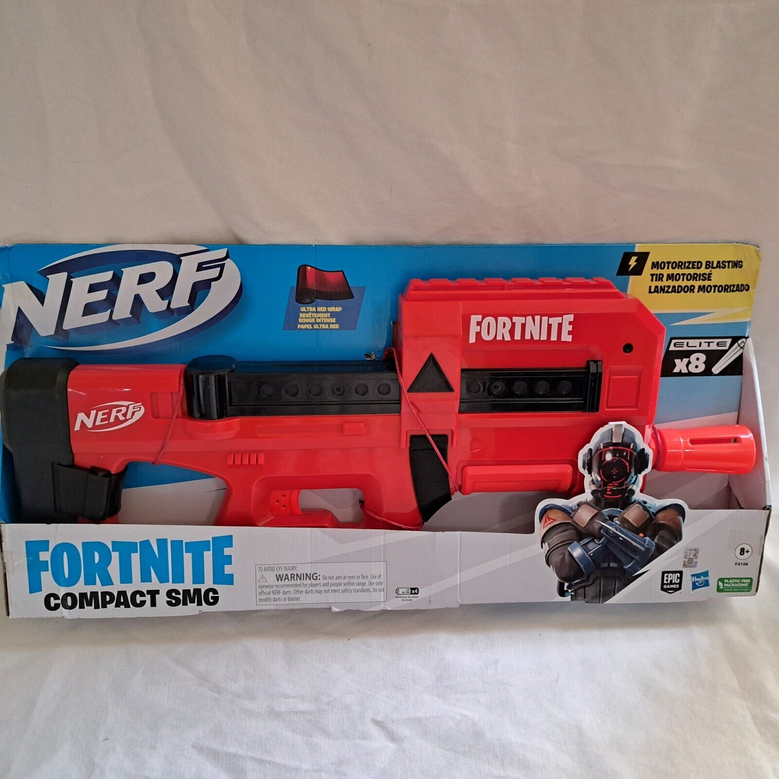 Nerf fortnite compact smg, blaster a fléchettes motorisé