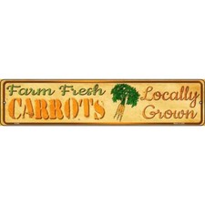 Farm Fresh Carrots Novelty metal street sign plaque for Home Door Garage Wall
