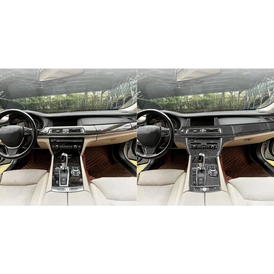 170Pcs Carbon Fiber Kits Full Interior Exterior Trim For BMW 7 Series F01 09-14 - Imagem 3 de 4