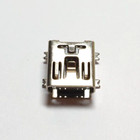 Mini USB Socket - USB Jack - PCB Mount - Silver / Black - 5 Pin - UK Free P&P