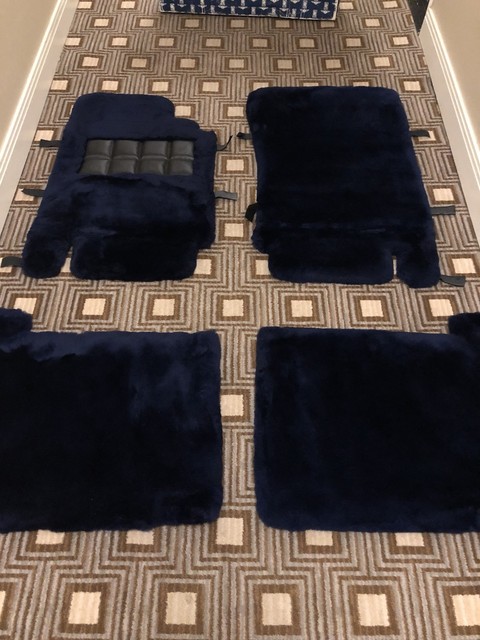 Rolls Royce Bentley 2000 03 Blue Lambswool Sheepskin Floor Mats