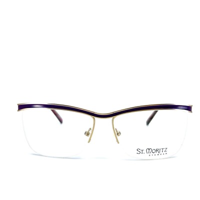 St. Moritz Eyeglasses Christina Gold Purple Womens Frames 55-17-145