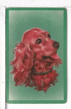 Single Vintage ID Named Dogs, "Spaniel", Playing Card DS 8-33 B