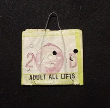 MAMMOTH MOUNTAIN 1980’s Ski Lift Ticket CALIFORNIA Resort Travel Souvenir