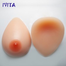 B Cup Simulation Silicone Breast Forms Transgender Fake Boobs Enhancer