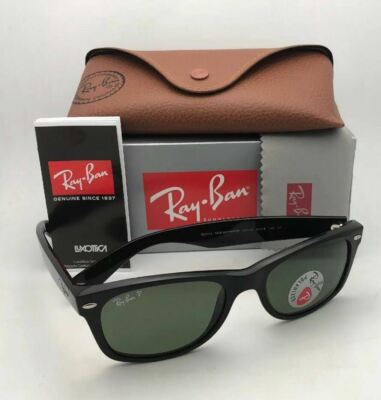 New Ray-Ban Sunglasses NEW WAYFARER RB 2132 901/58 52-18 Black w