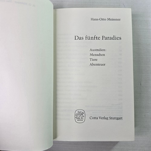 Hans-Otto Meissner Das Funfte Paradies Australien 1965 HC Book In German Travel - Picture 12 of 24