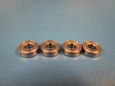 LOT of 4 EZO SR4 ZZ, Miniature Ball Bearings from Japan, STAINLESS, .25" x.625"