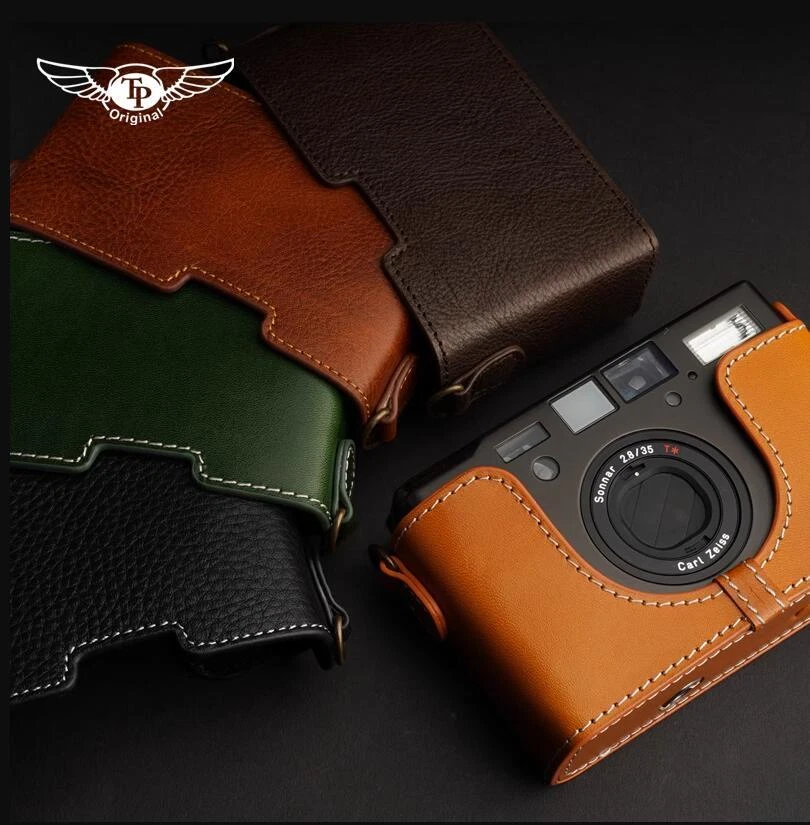 Handmade Genuine Leather Half Camera Case Cover For CONTAX T3 T2 Tix - Image 2 of 4