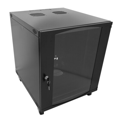 Raising Electronics EW5612100 12U Wall Mount Network Server Cabinet Glass Door