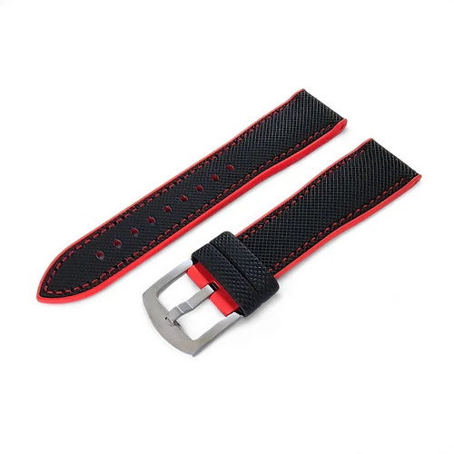 Elite Hybrid FKM Rubber Sailcloth Divers Watch Strap Band Two Piece 20 21 22 mm - Picture 49 of 94