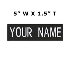 5" x 1.5" Personalized Name Tag Custom "YOUR NAME" Embroidered DIY Patch Iron-on
