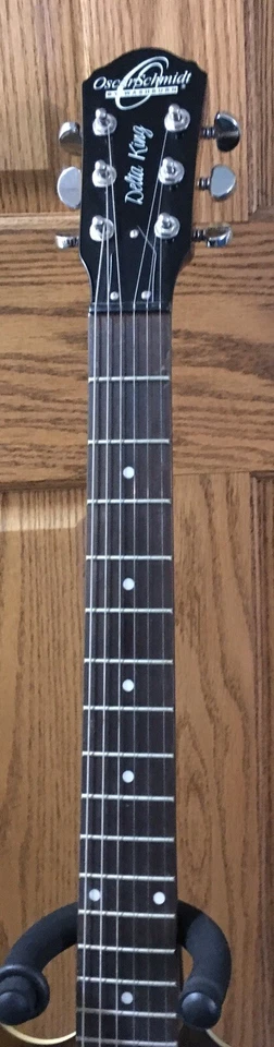 Guitarra Eléctrica Oscar Schmidt Delta King, Tobacco Sunburst, Estuche Rígido Washburn N Foto 3 de 4