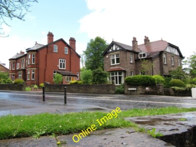 Photo 6x4 Houses on Station Road, Marple Just west of the Peak Forest Can c2014