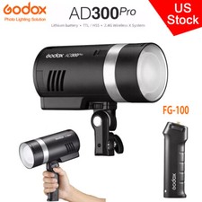 US Godox AD300Pro 2.4G TTL HSS Outdoor Flash Speedlite FG-100 Flash Hand Grip