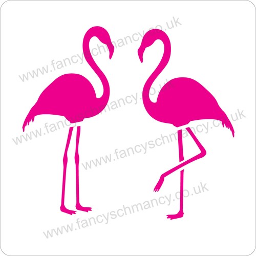 Plantilla de artesanía de azulejos Flamingos 10 cm x 10 cm lavable reutilizable tienda del Reino Unido - Imagen 5 de 9