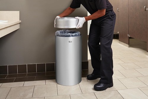 Rubbermaid Commercial Crowne Trash Can 15 Gallon Open Top AOT15 Wastebasket NIB - Picture 10 of 24