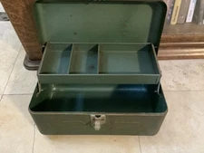 Vintage Simonsen Metal Tackle Box Tool Box, 1 Tray 14 X6.25 X 7.5