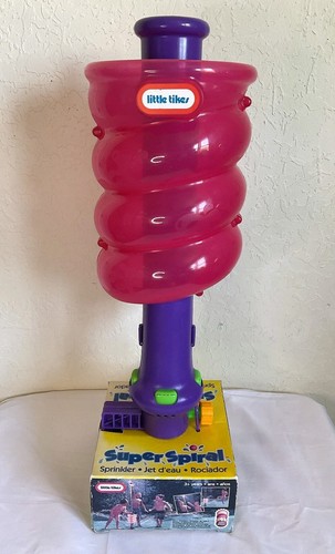 Vintage Little Tikes Super Spiral Wasserspielzeug Ball Knallen Wassersprinkler NEU NOS