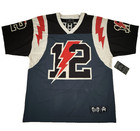 Rebel Vengeance Football Jersey 2XL Lightning Bolt Stitched #12 Blue NWT — photo 1