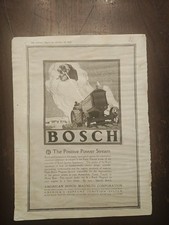 1919 American Bosch Magneto Corp. Full Page Vintage Magazine Ad Great Image