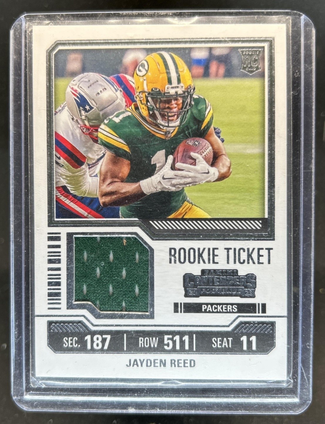 Jayden Reed Panini Contenders Rookie Ticket Swatches #TS18 Base