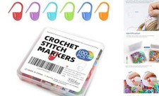 100PCS Crochet Stitch Markers by   Locking Stitch Markers with Storage Case,