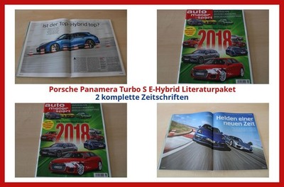 Porsche Panamera Turbo S E-Hybrid Literaturpaket - 2 komplette Zeitschriften