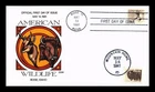 US COVER WILDLIFE FIRST DAY ISSUE COMBO DUAL CANCEL COLLINS HAND PAINTED