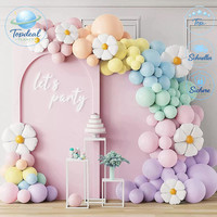 Luftballon Girlande Pastell Mit GäNseblüMchen Folienballons FüR Geburtstagsdeko