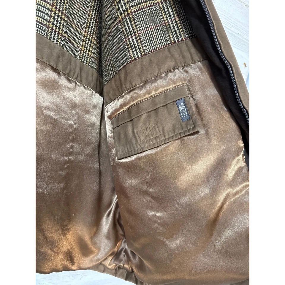 Van Heusen Men's Suede Jacket Brown Zipper Front Lined, Collared Size XL - Image 2 of 4