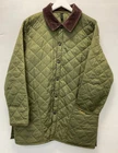 Barbour-Men’s Quilted Jacket Corduroy Collar-Press Stud Fastening-Olive Size L