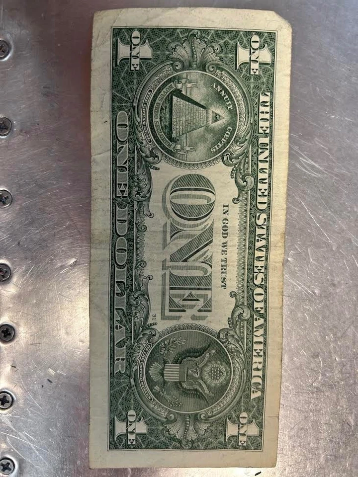 03033330 Binary Repeater Fancy Serial Number One Dollar Bill 5 of a kind - Image 3 of 4