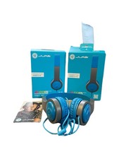 Lot of 2 JLab JBuddies Folding Gen 2 Kids Wired Headphones - Blue/Gray NEW  