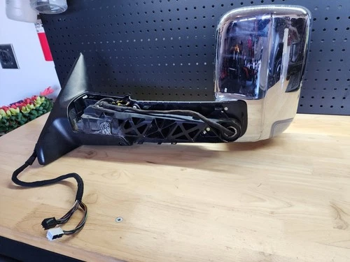 Ram 4th Gen LH OEM MOPAR Power Tow Mirror W/Signal Chrome (82214909AG)