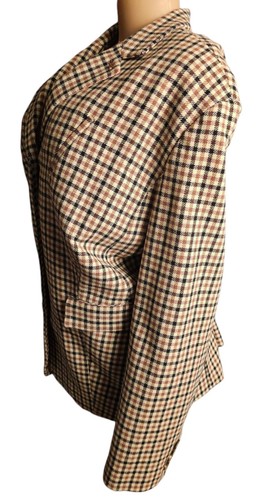 Vtg Liz Claiborne New York Glen Plaid Wool Blend Jacket Women 22W Dark Academia - Picture 6 of 24