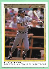 1991 OPC O-PEE-CHEE Premier Robin Yount #131 Milwaukee Brewers👍