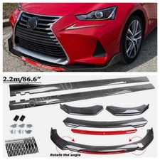 For Lexus Is200t Is350 Front Bumper Lip Splitter Side Skirts Carbon Style Us For Lexus Is200t Is350 Front Bumper Lip Splitter Side Skirts Carbon Style Us