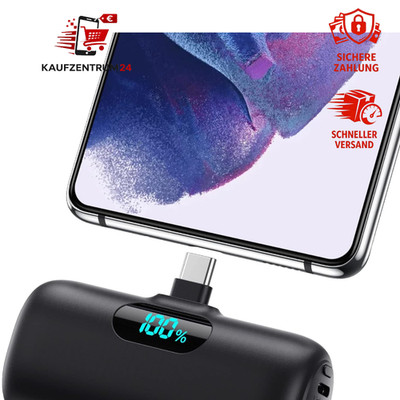 Powerbank 5000mAh 15W PD 3.0A Schnelles Aufladen LCD Display für iPhone Samsung