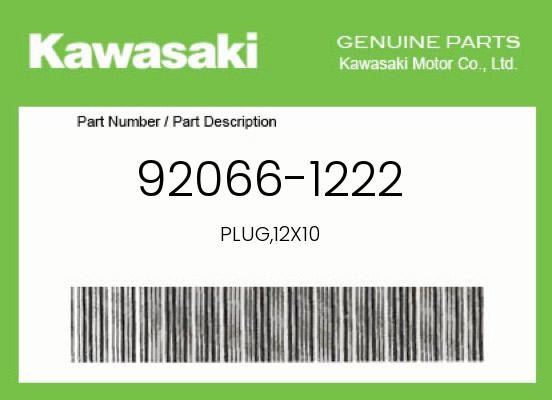 Kawasaki Genuine Plug,12X10 - 92066-1222