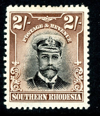 #ad #ad Southern Rhodesia 1924 British KGV 2s Black amp; Brown Admiral SG #12 Mint S771 $120.00