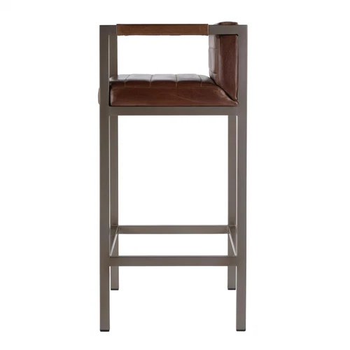 Butler Specialty Company Dennis 31 in. Seat Height Leather Accent Stool in Brown - Picture 5 of 7