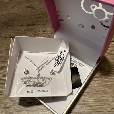 Sanrio hello kitty sterling silver necklace and earrings set | eBay