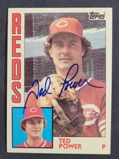 1984 Topps Ted Power #554 IP Auto Autograph Signed