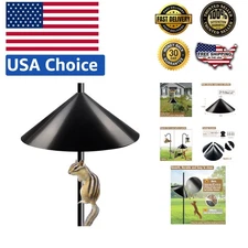 Elegant 19-Inch Squirrel Baffle for Bird Feeders - Weatherproof & Rust Resistant